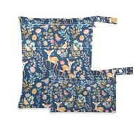 aidingzhi Borsa a prova di disordine per costume da bagno Confezione da 2 borse per pannolini oggetti essenziali con manici per viaggi, yoga (cervo)