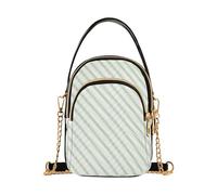 aidingzhi Borsa a tracolla alla moda a righe verdi per le donne a tracolla con tasche multiple borse per le donne per i viaggi