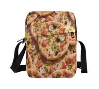 aidingzhi Borsa a tracolla da uomo Pizza Food Piccola Borsa a tracolla per le donne Casual Borsa da donna Tracolla Regolabile per Viaggio Viaggio