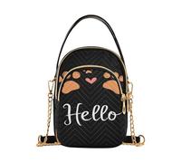 aidingzhi Borsa a tracolla da viaggio alla moda con stampa di zampe nere con tasche multiple per le donne essenziali per le donne