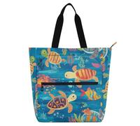 aidingzhi Borsa a tracolla per libri per bambini, ragazzi e ragazze, senza cuciture, colorata, impermeabile, con cerniera, per scuola, shopping, viaggi, arcobaleno