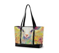 aidingzhi Borsa alla moda variopinta sveglia della valigetta della lampada di Pasqua con la borsa della tela della chiusura lampo per la mamma con