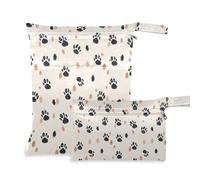 aidingzhi Borsa asciutta bagnata con cerniera, confezione da 2 elementi essenziali da viaggio per volare con manici per yoga, viaggi (stampa con artigli di gatto)