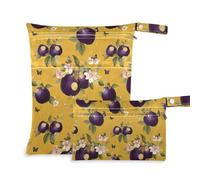 aidingzhi Borsa con cerniera per nuoto, confezione da 2 elementi essenziali da viaggio per bambini, con manici per palestra, yoga (Fresh Fruit Gold)