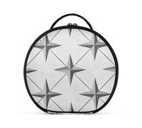 aidingzhi Borsa cosmetica grigia a quattro punte a forma di stella accessori da viaggio elegante borsa cosmetica per le donne con divisori regolabili 11 IN