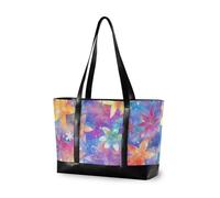 aidingzhi Borsa da 14 pollici del computer portatile di modo della stella dei fiori variopinti per le donne con le borse di lavoro della chiusura lampo per la palestra con