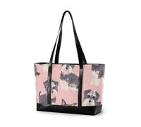 aidingzhi Borsa da lavoro alla moda dei cani sveglio di colore della pesca per le donne professionali con la borsa della chiusura lampo della chiusura lampo per il volo con