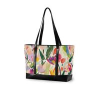 aidingzhi Borsa di totalizzatore professionale impressionista del computer portatile di colori molli dei fiori con la borsa di totalizzatore di viaggio della chiusura lampo per il volo