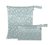 aidingzhi Borsa impermeabile a prova di disordine 2 pezzi essenziali da viaggio per volare con manici per pannolini per bambini, pannolini per bambini (fiori primavera poco fresco)