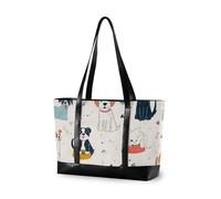 aidingzhi Borsa impermeabile del computer portatile del cane sveglio crema leggera con le borse di totalizzatore del computer portatile della chiusura lampo per il lavoro per gli