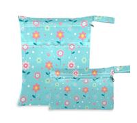 aidingzhi Borsa impermeabile impermeabile da 2 pezzi per costume da bagno con manici per viaggi, spiaggia (fiori)