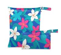 aidingzhi Borsa impermeabile per stoffa Confezione da 2 elementi essenziali da viaggio per bambini con manici per pannolini per bambini, spiaggia (Summer Fresh Vivid Flowers)