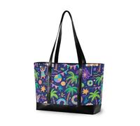 aidingzhi Borsa per computer portatile essenziale per feste in piscina estiva colorata al neon per le donne con borsa con cerniera per lavoro per infermieri con pranzo
