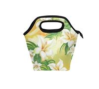 aidingzhi Borsa per il pranzo con manico curvo scatola rigida per il pranzo per gli uomini mini borsa termica impermeabile per lavoro college Pasqua Lily Happy Easter
