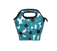 aidingzhi Borsa per il pranzo isolata con manico curvo scatola per il pranzo rigida per gli uomini Borsa termica impermeabile morbida laterale per lavoro College Occhi neri Susan Simple Line Art