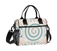 aidingzhi Borsa per il pranzo per bambini con cerchi geometrici esotici minimalisti borse con tracolla da donna ufficio S