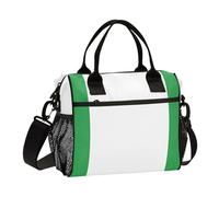 aidingzhi Borsa per il pranzo verde con bandiera della Nigeria nigeriana per lavoro con tasca portapranzo borsa termica con tracolla per insegnante all'aperto S