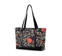 aidingzhi Borsa robusta a 14 pollici del totalizzatore del computer portatile dei fiori di stile vittoriano con le borse di totalizzatore della cerniera per il lavoro per la palestra