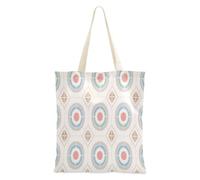 aidingzhi Borsa tote in tela con motivi geometrici esotici, misura media, riutilizzabile, per palestra, lavoro, shopping, 40,6 x 38,1 cm, essenziale per la scuola