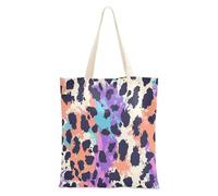 aidingzhi Borsa tote in tela con stampa di ghepardo viola, grande capacità, da donna, per lavoro, progetti fai da te, shopping, 40,6 x 38,1 cm, essenziale per la scuola