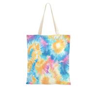 aidingzhi Borsa tote riutilizzabile con design esplosione di colore tie-dye con tasche per la spesa e il mercato degli agricoltori 40,6 x 38,1 cm essenziale per la scuola