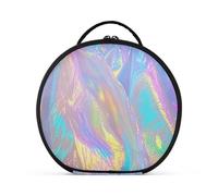 aidingzhi Borse cosmetiche fluide acide colorate al neon con scomparti e maniglia borse per trucco impermeabili per le donne con divisori regolabili 11 IN