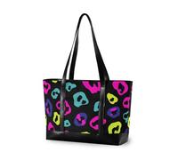 aidingzhi Borse di totalizzatore robuste del computer portatile del nero viola blu del modello del leopardo per le donne con le borse di lavoro della chiusura lampo per gli