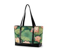 aidingzhi Borse portatili del fiore del fiore rosa dell'acquerello con la borsa di viaggio del computer portatile della chiusura lampo per l'università con il pannolino