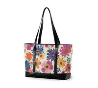 aidingzhi Borse portatili di totalizzatore del computer portatile dei fiori variopinti per le donne con la borsa del lavoro della chiusura lampo con il computer