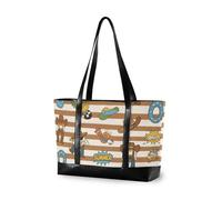 aidingzhi Brown White Vintage Western Cowboy semplice tote del computer portatile con la borsa della tela della chiusura lampo per l'università con la compressa