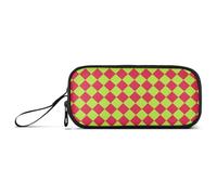 aidingzhi Buffalo Plaid Rosso Giallo Verde Nylon Grande Matita Sacchetto Per Ragazzi Astucci di Grande Capacità Per Ragazze Adolescenti Cancelleria per Donna College