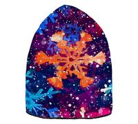 aidingzhi Cappelli in maglia con fiocchi di neve dai colori vivaci da donna divertenti per gli elementi essenziali
