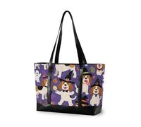 aidingzhi Carino Brown Beagle Dog Pumpkin per Halloween borse tote di classe per computer portatili con cerniera borse valigetta per le donne lavorano con il pranzo