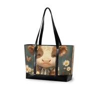 aidingzhi Carino Cartoon Scotland Mucca moda borsa del computer portatile per le donne con cerniera tote bag per il lavoro per i viaggi con