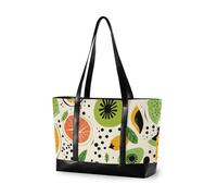 aidingzhi Carino Doodle Disegni Lime Estate Borse portatili per le donne per il lavoro con cerniera tote per palestra con tablet