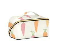 aidingzhi Carote Colore Pastello Trucco Borsa con divisori eleganti Borse Cosmetici Per Le Donne Accessori Da Viaggio