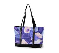 aidingzhi Cartone animato Viola Mattina Gloria Fiori Uccelli essenziale grande borsa per laptop con cerniera valigette per ufficio con pannolino