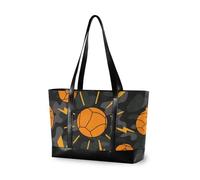 aidingzhi Cartoon Balls Camouflage Arancione Borse robuste per le donne professionali con cerniera grandi borse da lavoro per le donne per i viaggi Essentials Regali di spiaggia Regali di compleanno