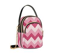 aidingzhi Cartoon Childish Zigzag Pattern Pastel Peach trendy crossbody borse a tracolla con multi tasche borse per le donne per il lavoro