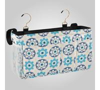 aidingzhi Cestino natalizio da comodino con due tasche in rete, portaoggetti da appendere al comodino per casa, università, dormitorio, letto a castello/letto d'ospedale, sponde per lettini e culle