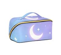 aidingzhi Childish Star and Moon Gradient Cosmetici Borse con divisori Portatile Makeup Bag Con Maniglia Verticale Free-Standing