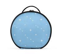aidingzhi Childish Star Blue - Trousse per cosmetici, accessori da viaggio, con cerniera, grande, con divisori regolabili, 27,9 cm
