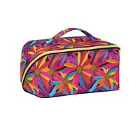 aidingzhi Coneflower Genesis - Borsa da trucco colorata, con divisori, grande, per borsa, verticale, autoportante