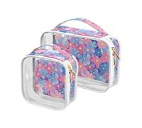 aidingzhi Confezione da 2 borse da toilette trasparenti da uomo approvate TSA impermeabili da viaggio borsa cosmetica da viaggio conforme alle compagnie aeroportuali per la festa dei genitori Bella