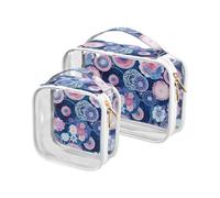 aidingzhi Confezione da 2 sacchetti da toilette trasparenti da uomo TSA approvato borsa multifunzionale da viaggio cosmetico aeroporto compagnia aerea conforme mistero, Mistero (Mystery)