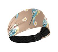 aidingzhi Cute Birds Bloom no slip donne fasce per capelli Elastiche larghe fasce per capelli da donna per pallavolo tennis atletico sport palestra