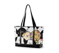 aidingzhi Cute Cartoon Dog Felice Grande Capacità donne borsa del computer portatile con cerniera libro tote per il college con