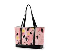 aidingzhi Cute Cartoon Flamingo Rosa semplice 14 pollice borsa del computer portatile con cerniera borsa da viaggio per le donne lavorano con il pannolino