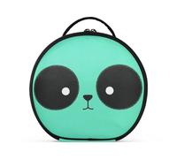 aidingzhi Cute Cartoon Panda Big Eyes Teal Travel Bag con scomparti e maniglia Capacità portatile Borsa cosmetica da viaggio con divisori regolabili 11 IN