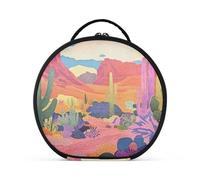 aidingzhi Desert with Cactus Blooming Flowers Toiletry Bag Vertical Free-Standing Leggero Borsa cosmetica per borsa con divisori regolabili 27,9 cm